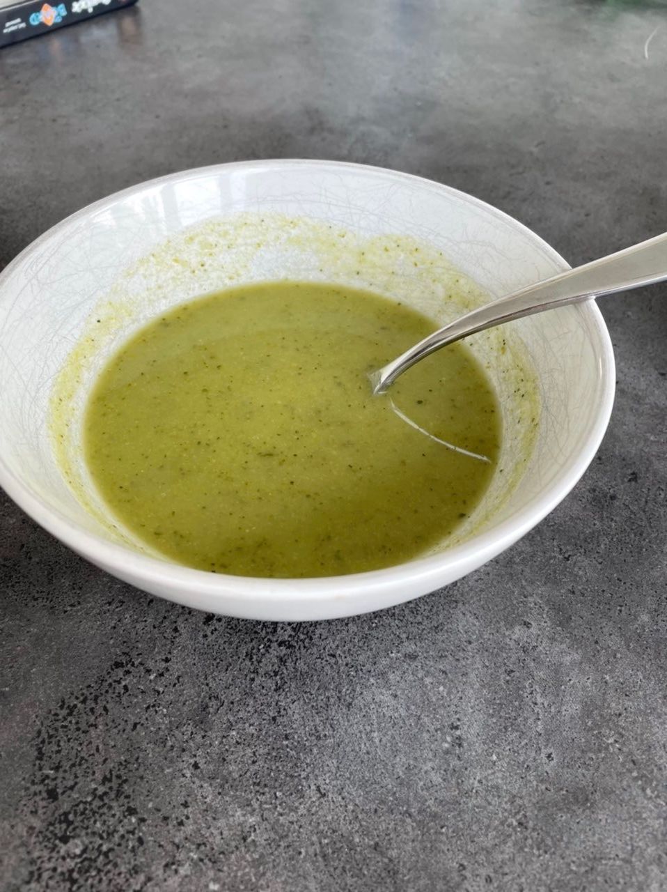 Foto van de courgette soep